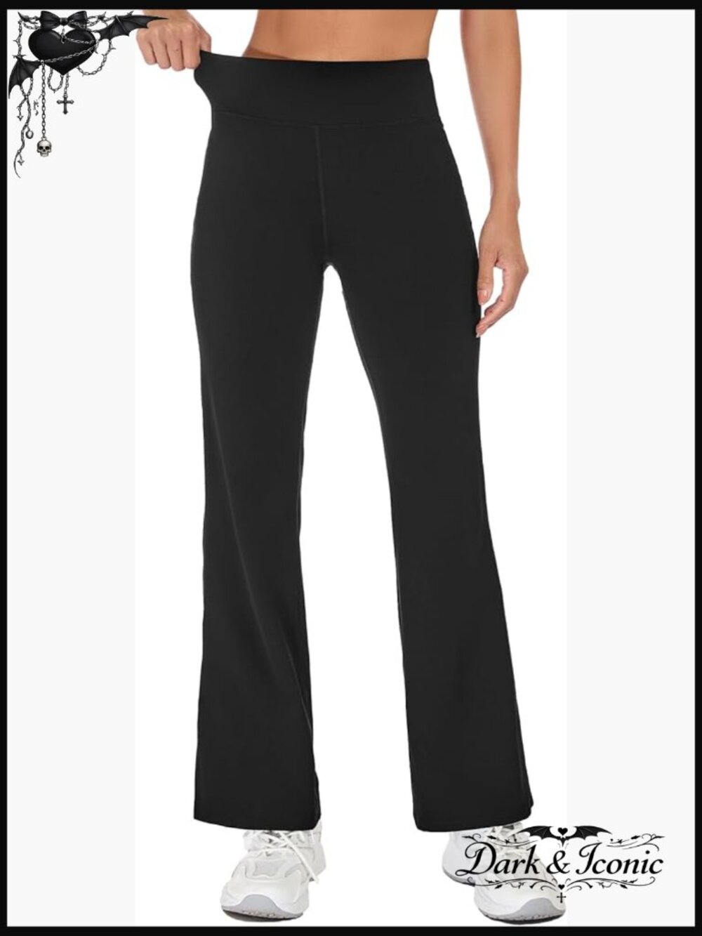 High Waist Mini Flared Leggings Tummy Control Yoga Pants